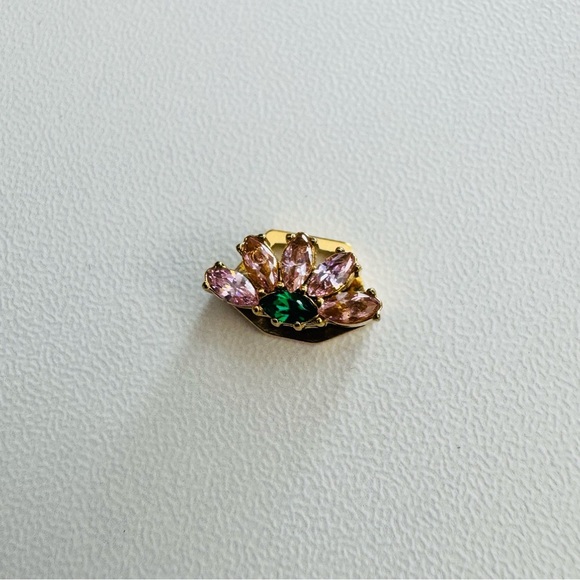 Keep Collective Pink & Green Crystal Floral Charm - Picture 2 of 3